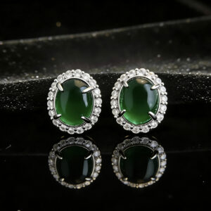 Green Statement Earrings
